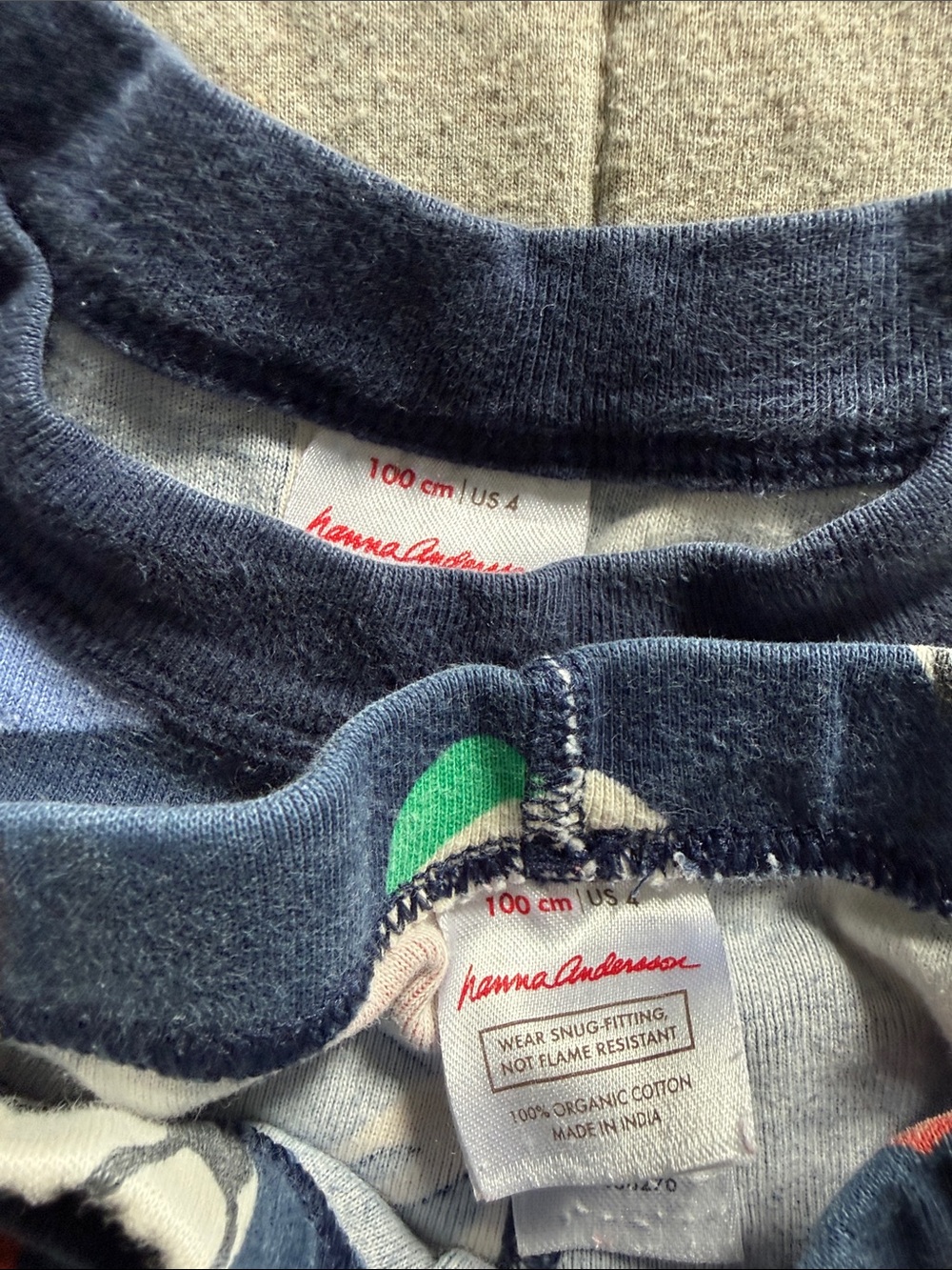 Hanna Andersson Navy Multi Sports Print Pajama Set - Picture 3 of 3